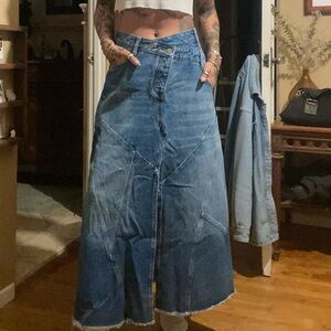 Pilcro anthro denim maxi skirt